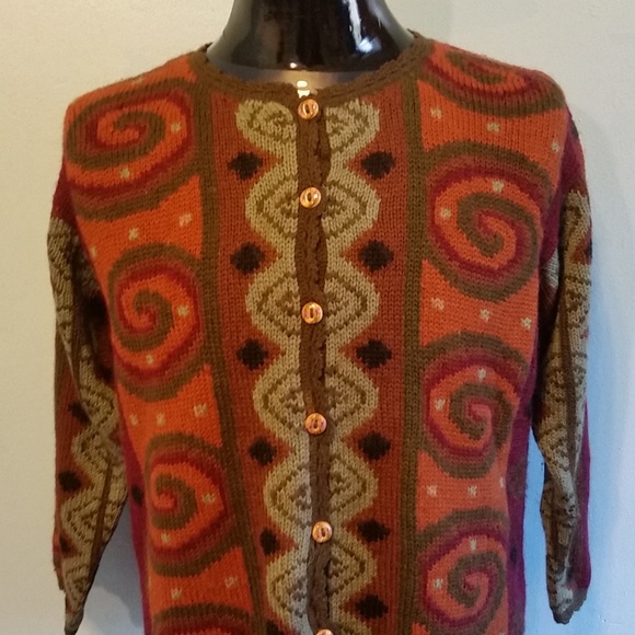 Peruvian Perfection Alpaca Hand Knit Sweater Large - Picture 2 of 8